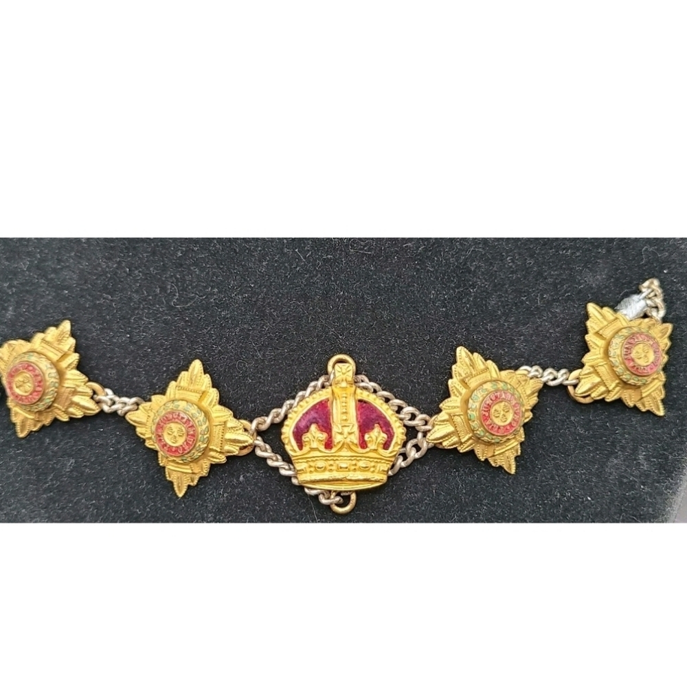 Sweetheart Bracelet WW2 British Great Britain UK Military Pips Army Home Front
